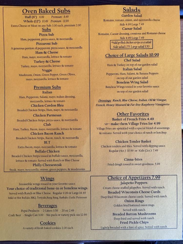 Village Pizza Menu image 2